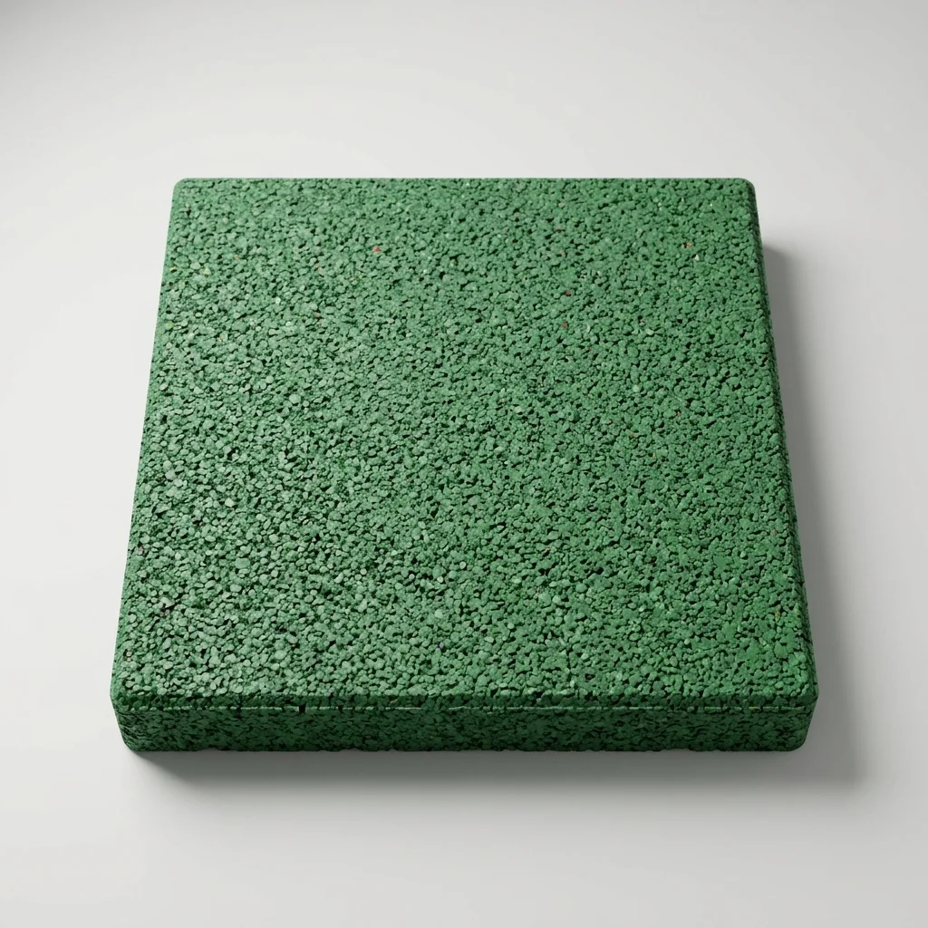 Зеленая резиновая плитка